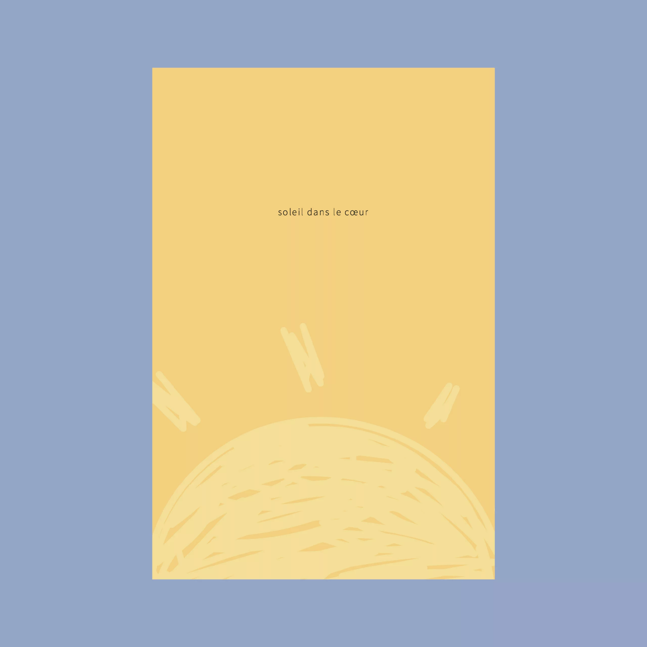 papeterie colorée qui représente le soleil dans le coeur boutique en ligne jaune soleil
